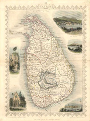 Fine antique map of Ceylon.