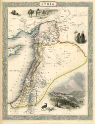 Fine antique map of Syria