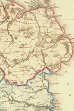 Ireland antique map c1850