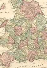 England and Wales antique map