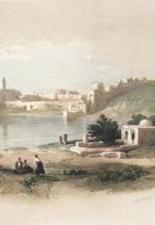 Sidon, Lebanon lithograph