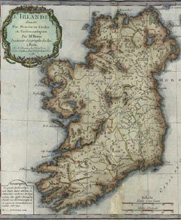 Ireland antique map c1766