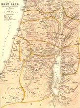 Holy Land antique map c1880